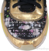 Metallic Gold Boucle Sneakers