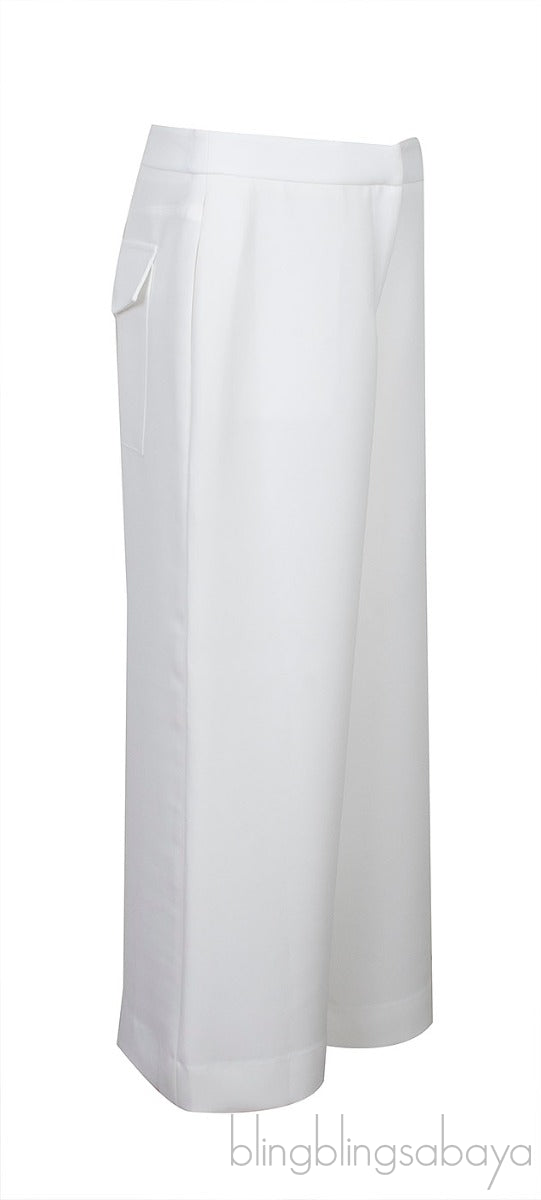 White Wide Leg Trouser
