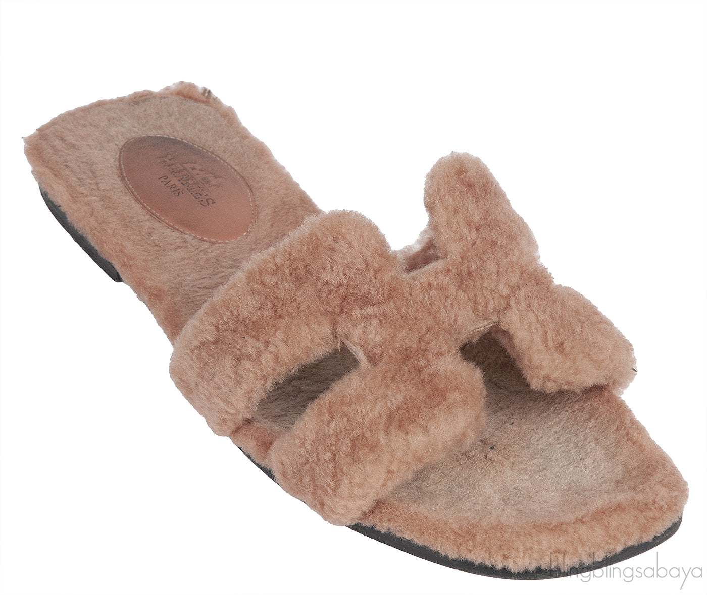 Hermes Oran Teddy Bear Brown Sandals