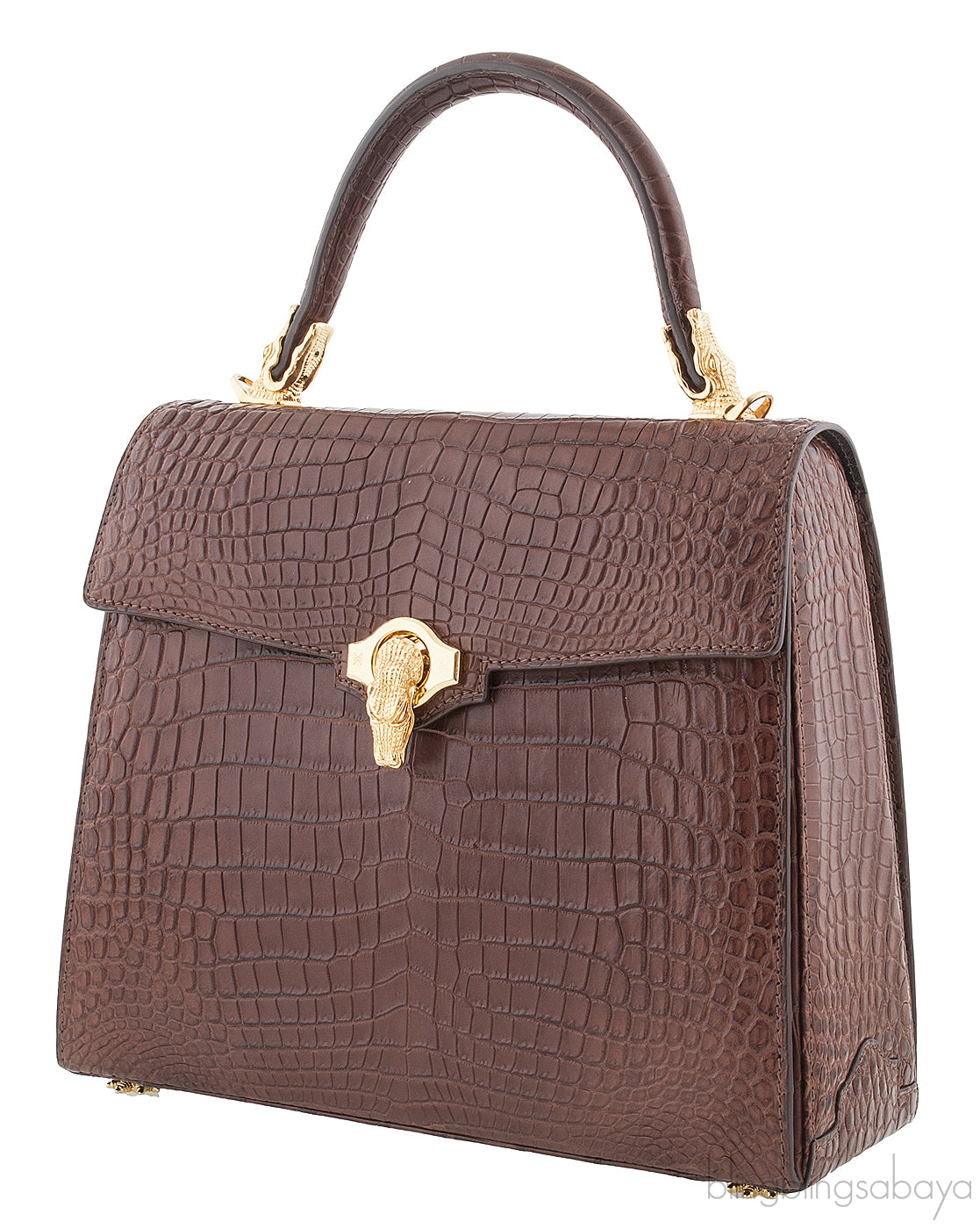 Signature Crocodile Brown Handbag