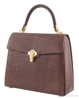 Signature Crocodile Brown Handbag