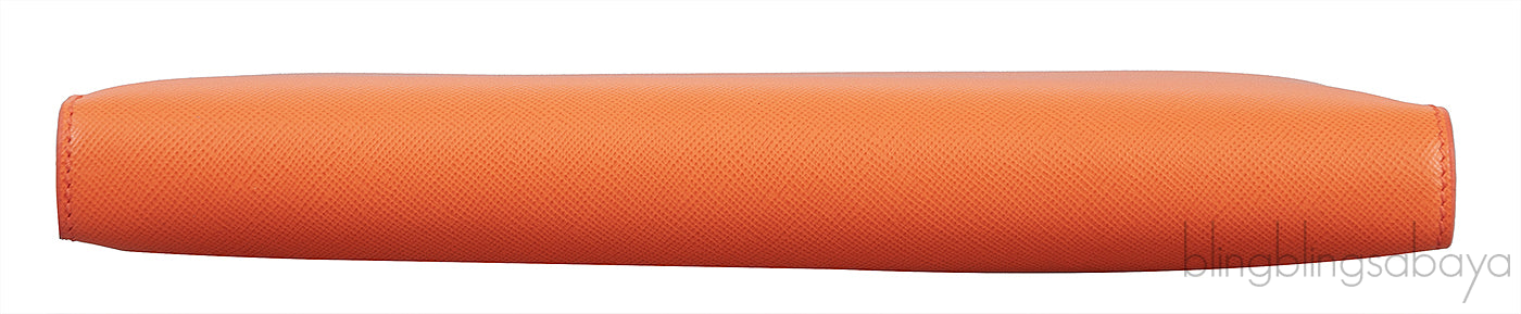 Orange Long Clutch Wallet  w/ Passport Holder