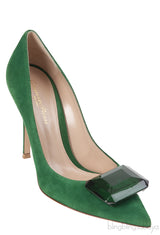 Gianvito Rossi Emerald Jaipur 105 Embellished Suede Pumps