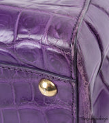 Fendi Purple Crocodile Medium Peekaboo GHW