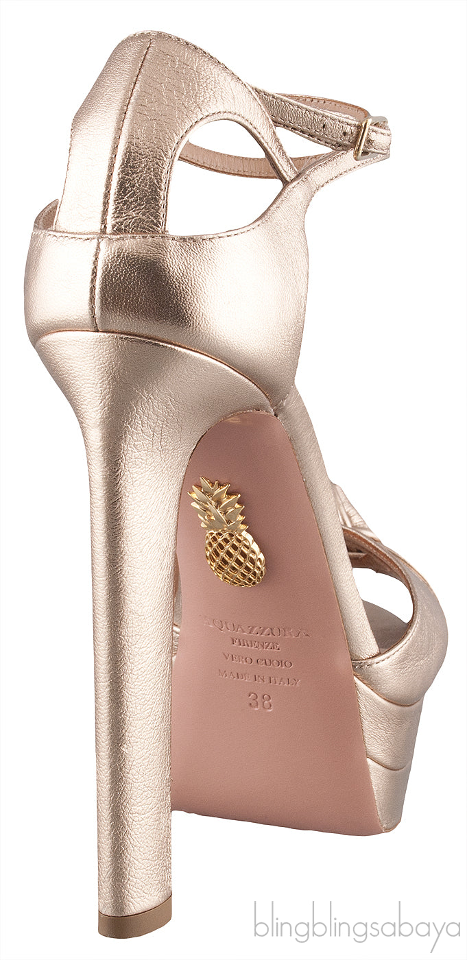 Rose Gold Knot Slingback Sandals