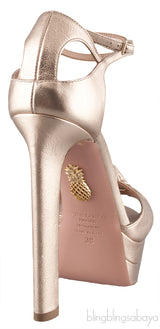 Rose Gold Knot Slingback Sandals