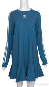 Metallic Blue LS Dress