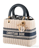 Lady Dior Natural Wicker & Dior Oblique Medium