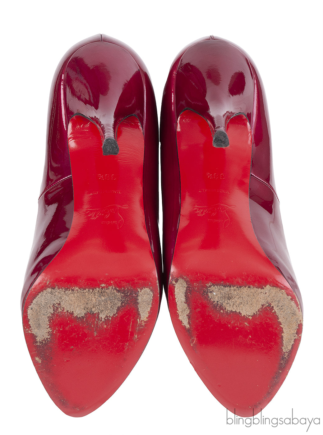 Christian Louboutin Feticha Cramberry Metal Patent Pump