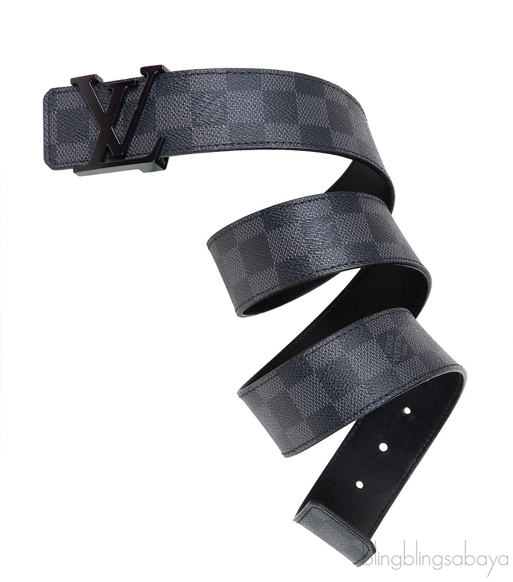 LV Initials 40 MM Matte Black Belt