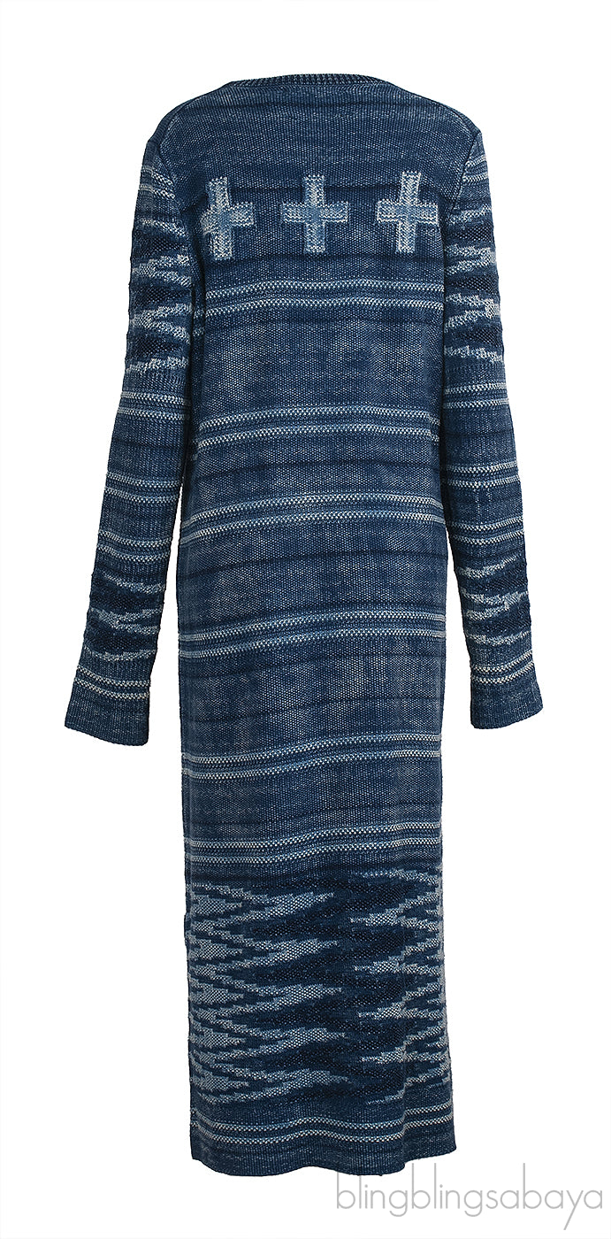 PRL x Naiomi Glasses Blue Knit Jumper Dress