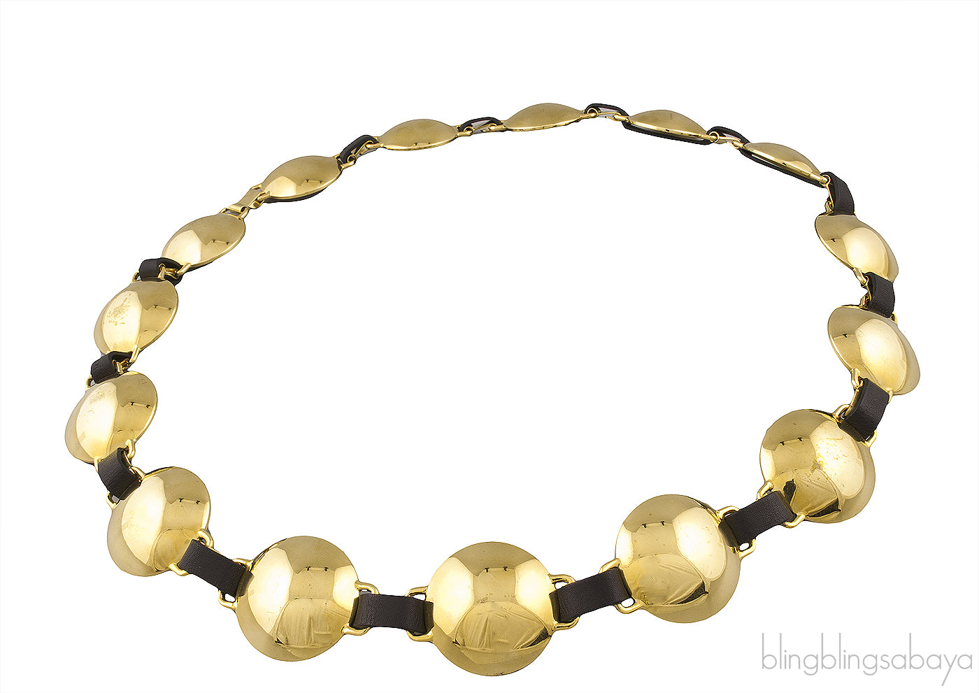 Marni Brass Disc Leather Belt