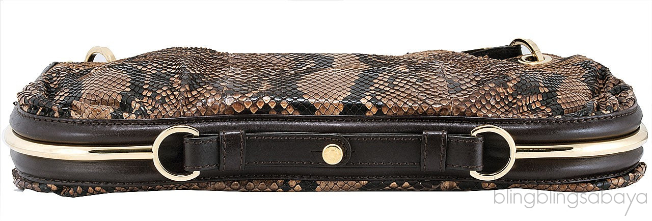 Ayse Python Shoulder Bag
