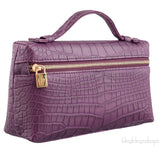 L19 Crocodile Purple Pouch