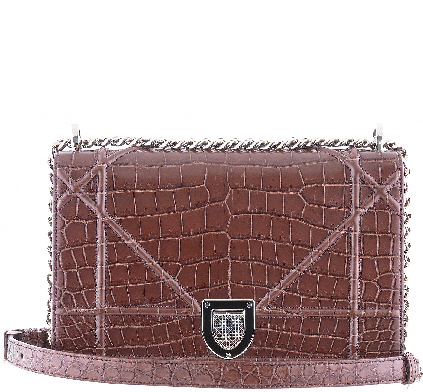 Diorama Crocodile Flap Bag