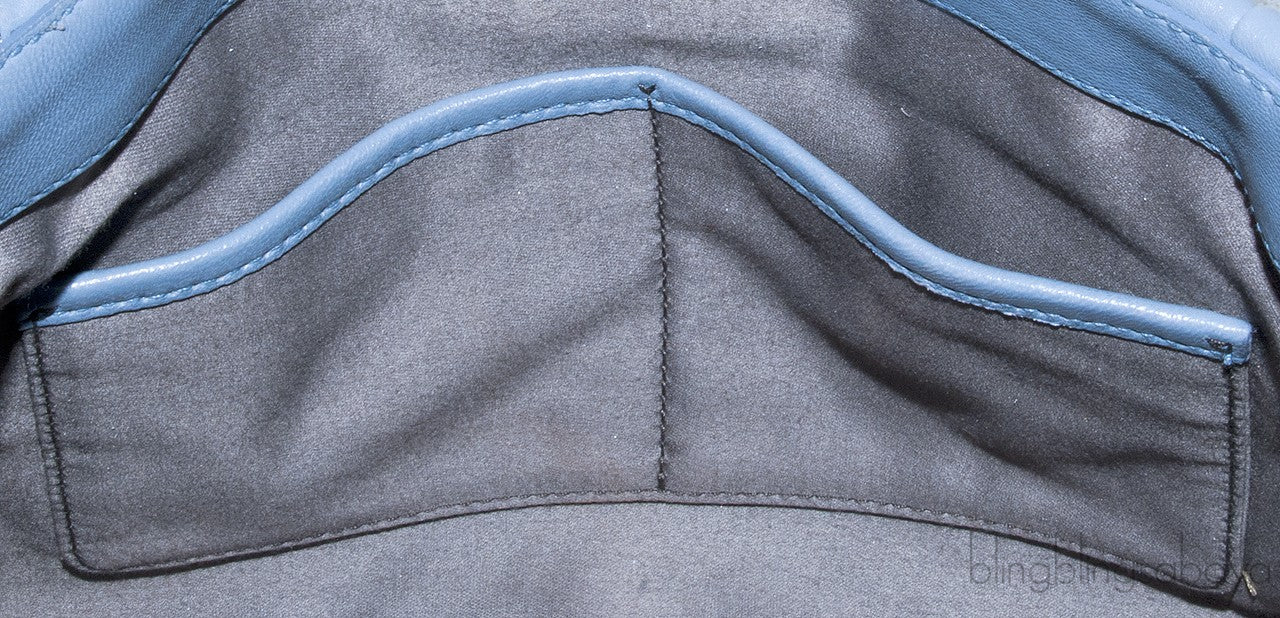 Periwinkle Matelasse Leather Clutch