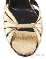 Gold Python Candy Platform Sandals