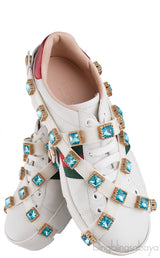 Ace Embroidered Platform Sneaker w/ Crystals