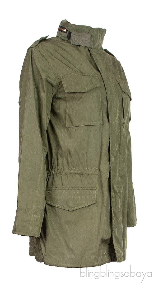 Army Green Polyester Jacket