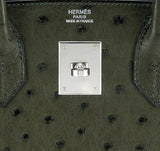 Birkin 30 Ostrich Vert Olive PHW