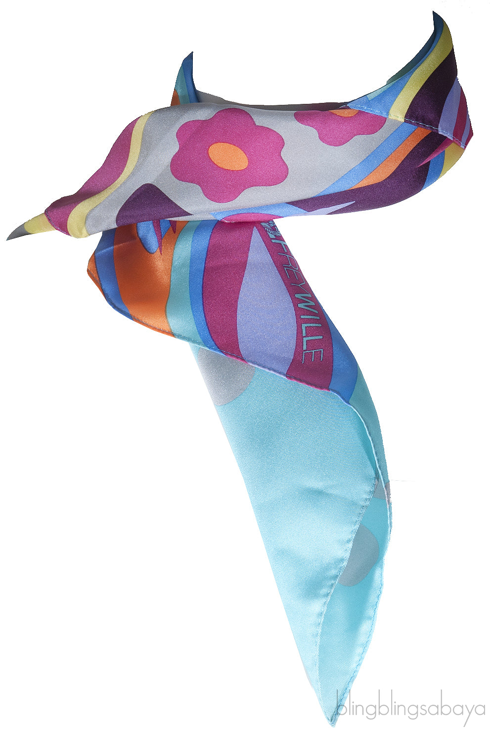 Multi-color Silk Satin Scarf