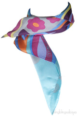 Multi-color Silk Satin Scarf