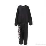 Black Sweatshirt and Baggy Pants