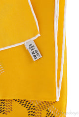 Silk Goyardine Yellow Scarf