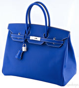 Birkin 35 Blue Electric Epsom