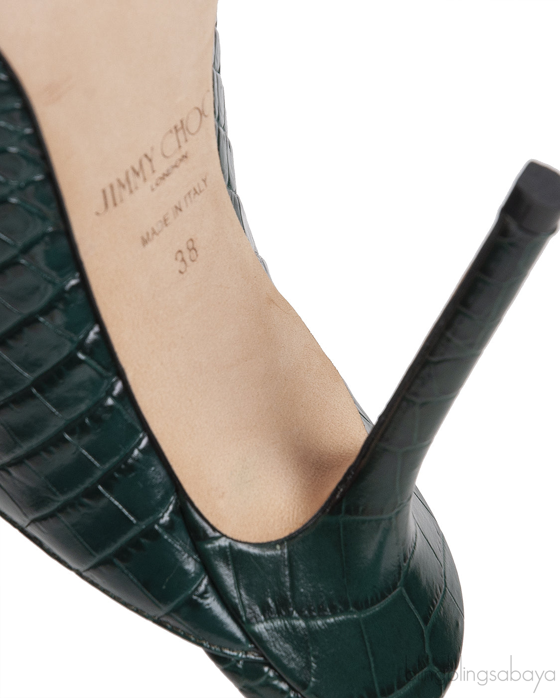 Jimmy Choo Croc-effect Bing 100 Crystal-Embellished Leather Mules