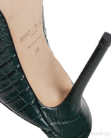 Jimmy Choo Croc-effect Bing 100 Crystal-Embellished Leather Mules
