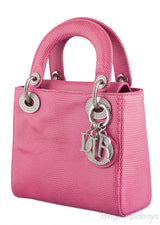 Lady Dior Pink Mini Lizard