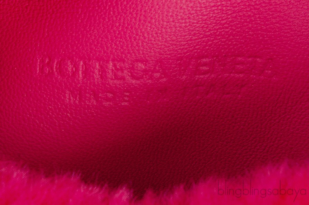Bottega Veneta Jodie Mini Knotted Shearling Tote Pink