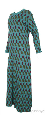Leisure Jacquard-Knit Cotton Blend Dress