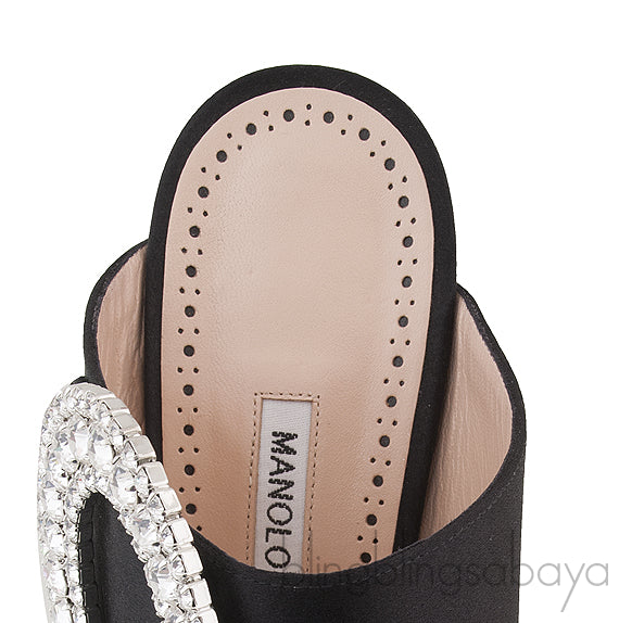 Bi-color Crystal Buckle Sandals
