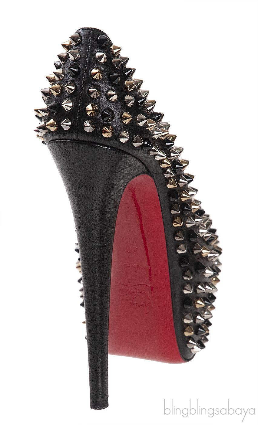 Black Spike Platform Heels