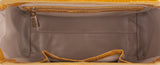 Camel Brown Crocodile Handbag
