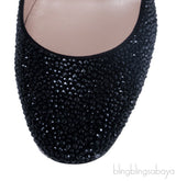 Crystal Bead Embellished Pump