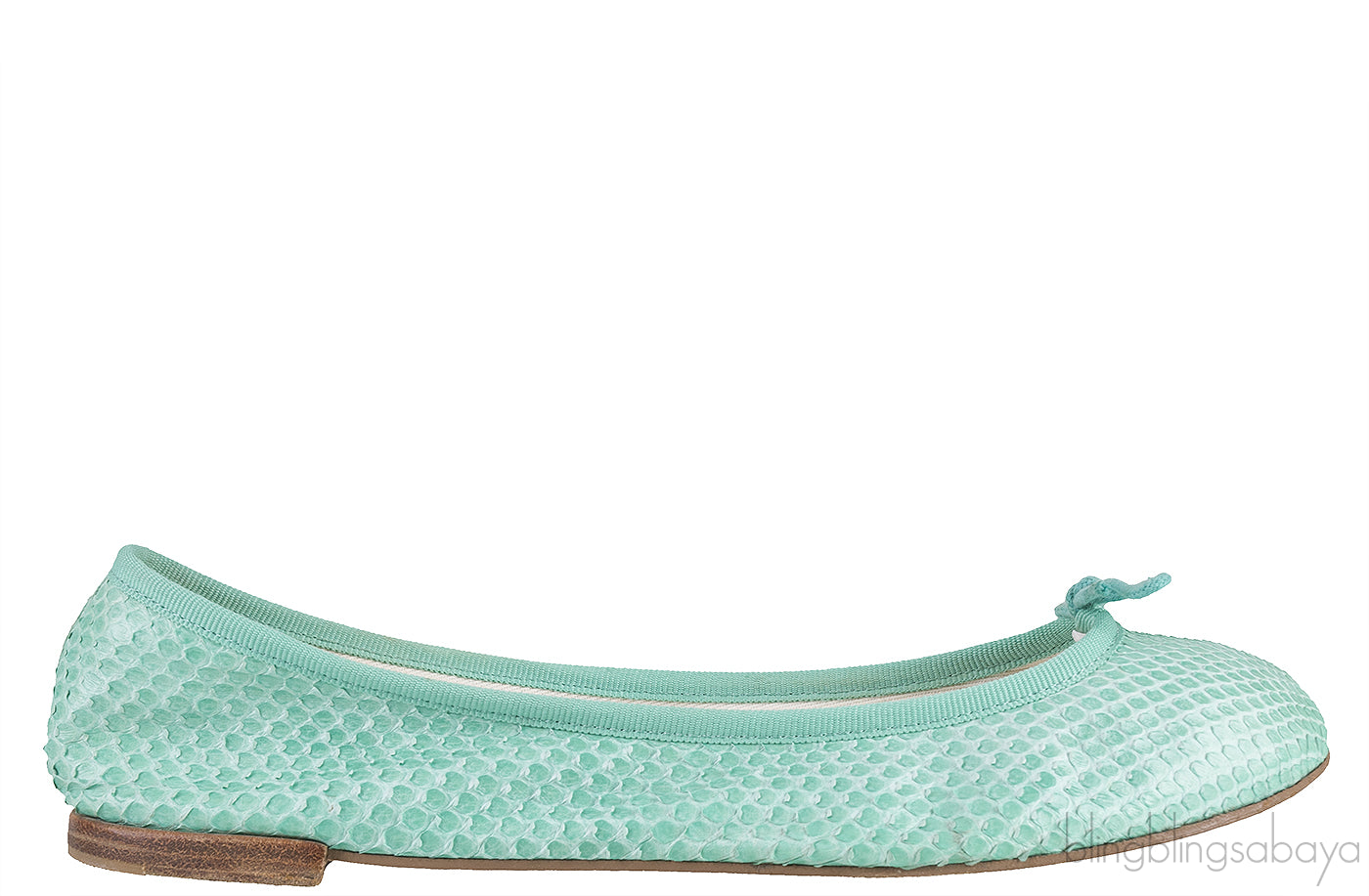 Green Python Ballet Flat