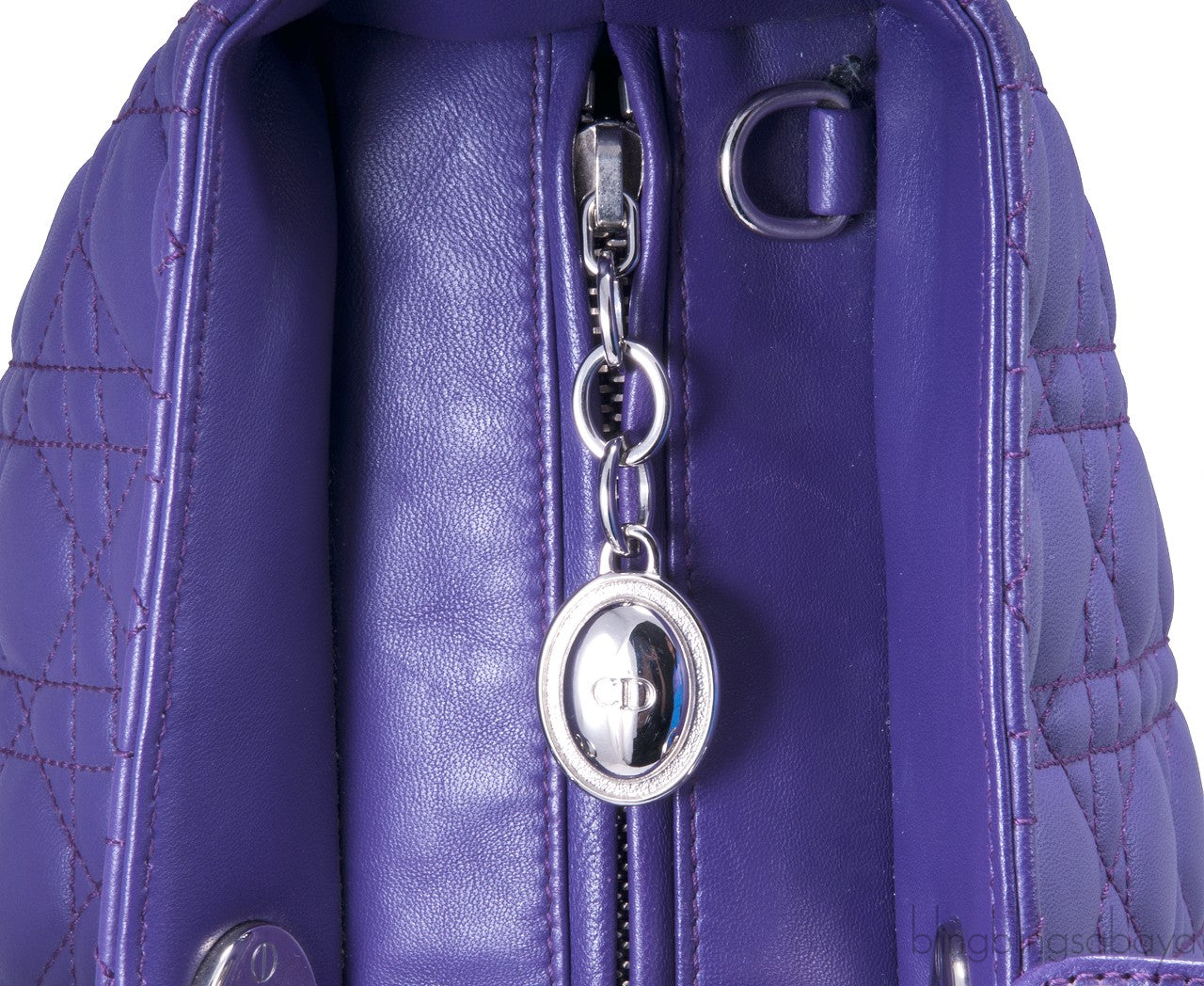 Lady Dior Violet Large Shopping Tote