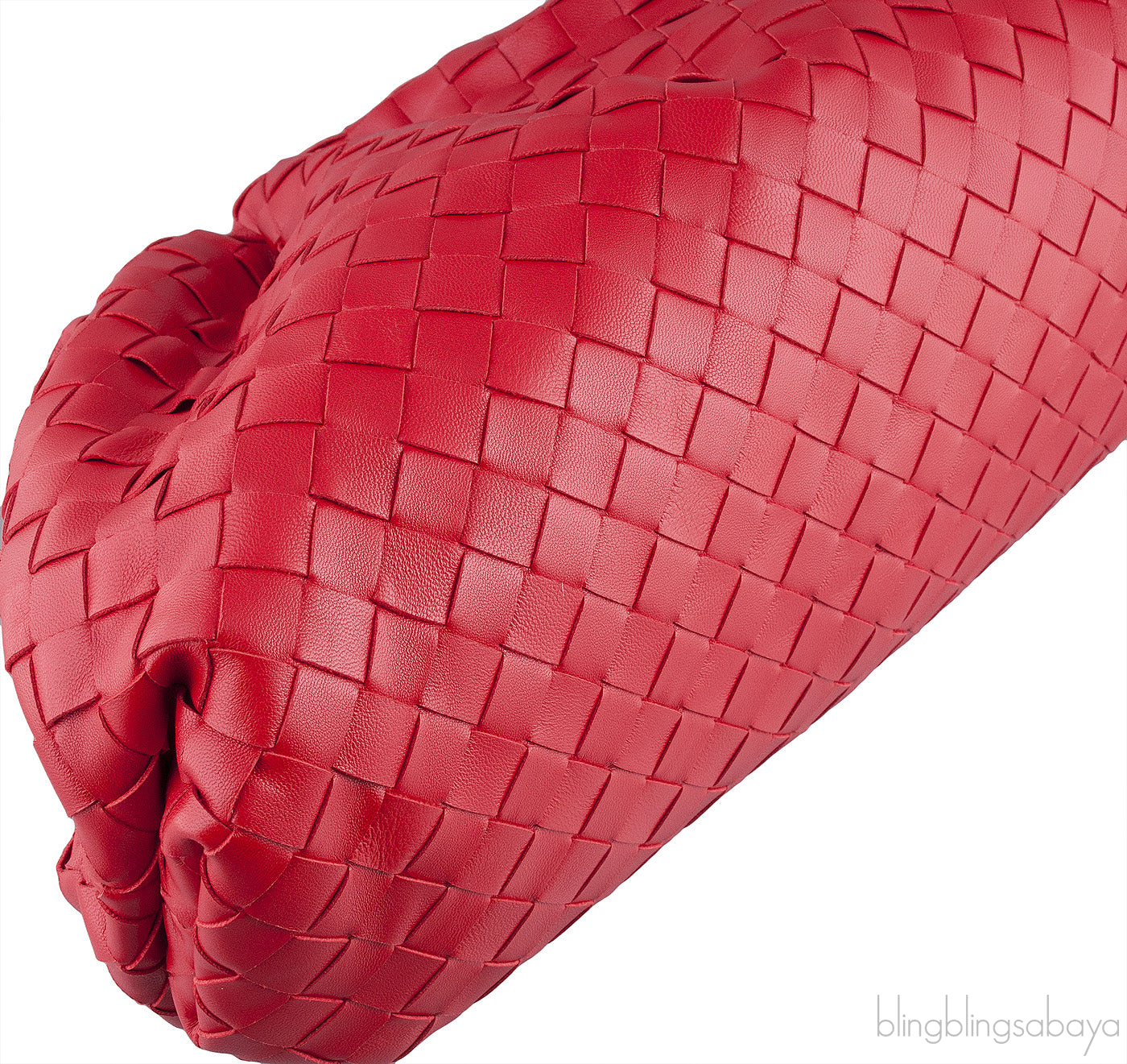 The Pouch Red Woven Clutch
