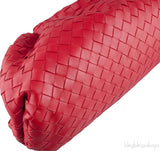 The Pouch Red Woven Clutch