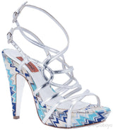 Silver Strappy Sandals