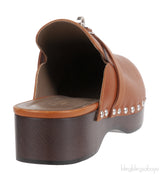 Hermes Carlota Brown Leather Mules
