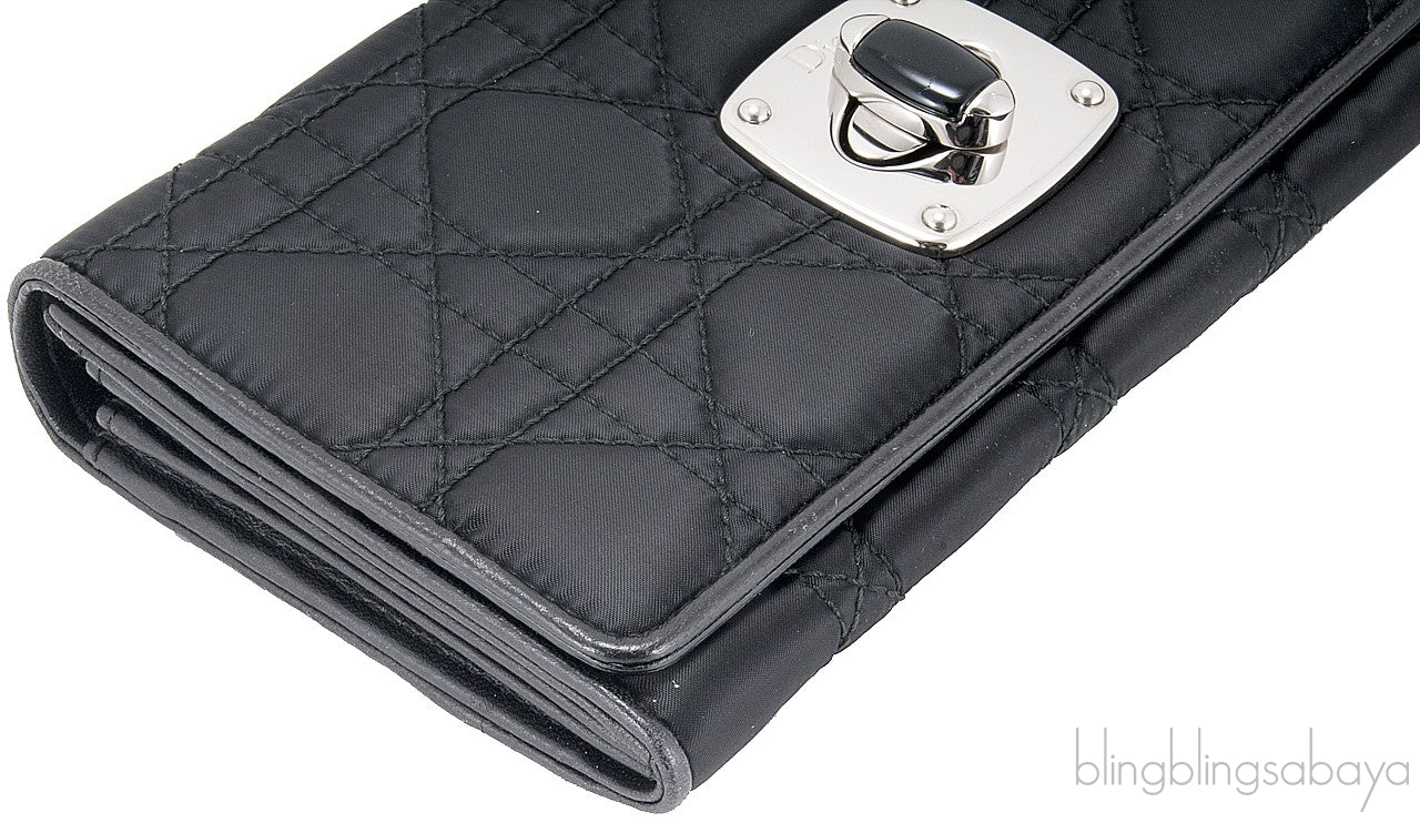 Charming Lock Black Satin Wallet