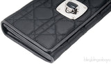Charming Lock Black Satin Wallet