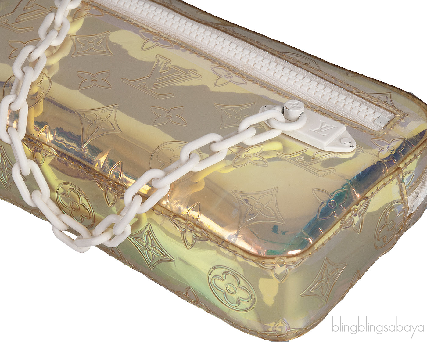 Virgil Prism Monogram Hologram Wristlet Bag