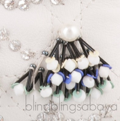 Lady Dior Mini Crystal Bead Embellished Bag