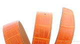 H Belt Orange Crocodile