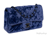 Chanel Velvet blue Mini Flap Bag